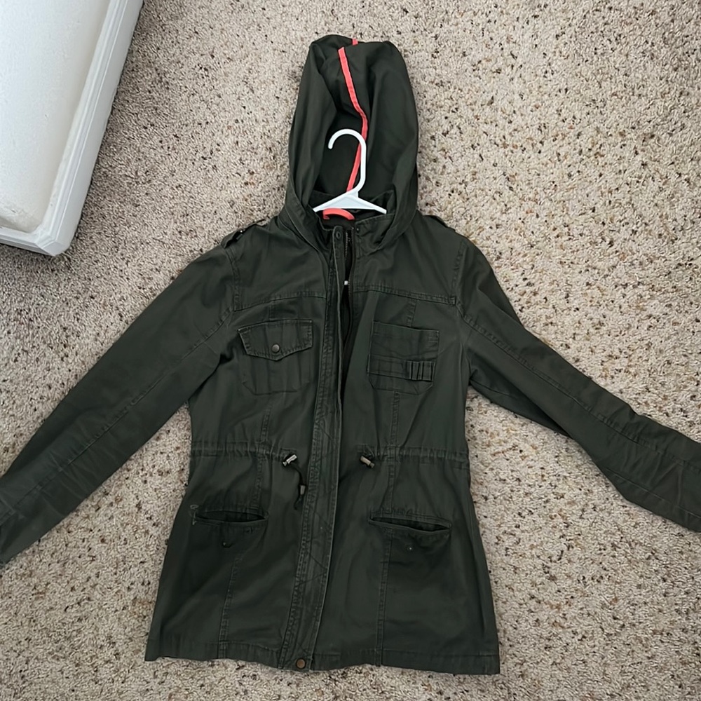 Green Army Jacket with lots of pockets and features